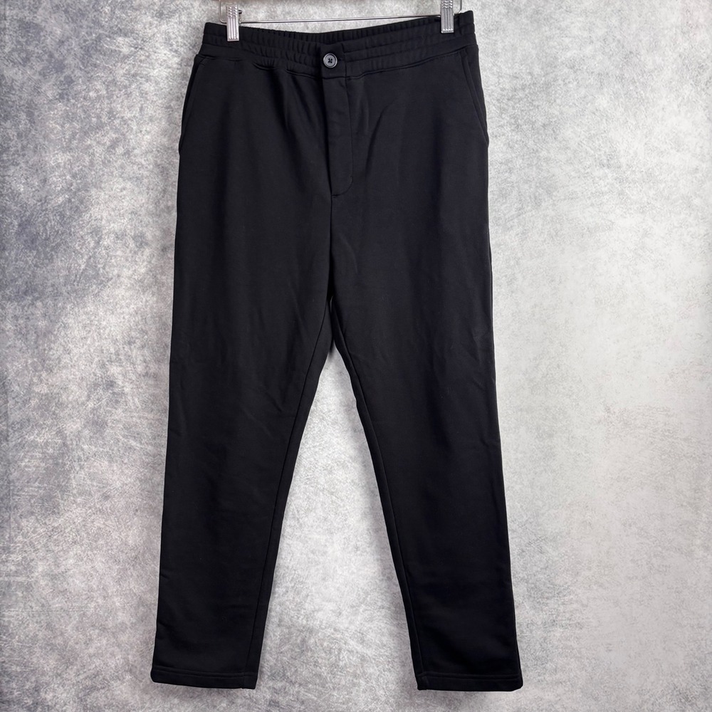 Richer Poorer Elastic Waist Button Zip Tapered Leg Sweatpants Black Size Medium